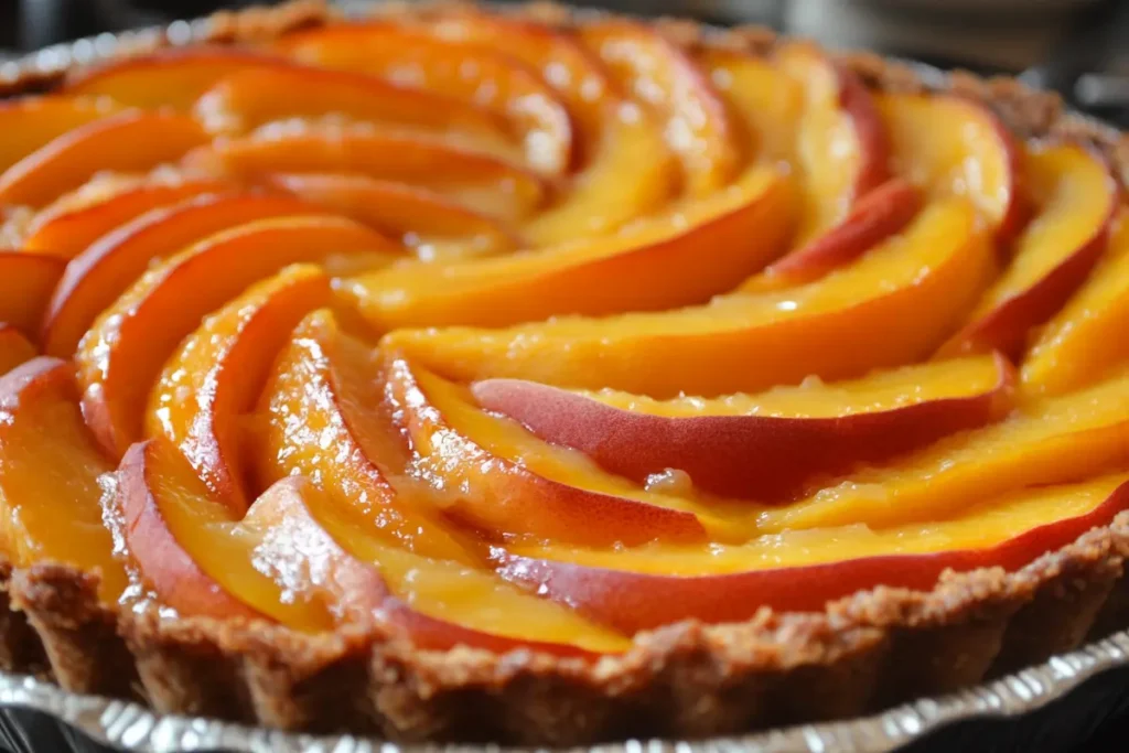 Ingredients and instructions for a classic peach cobbler recipe, including options for using peeled or unpeeled peaches.